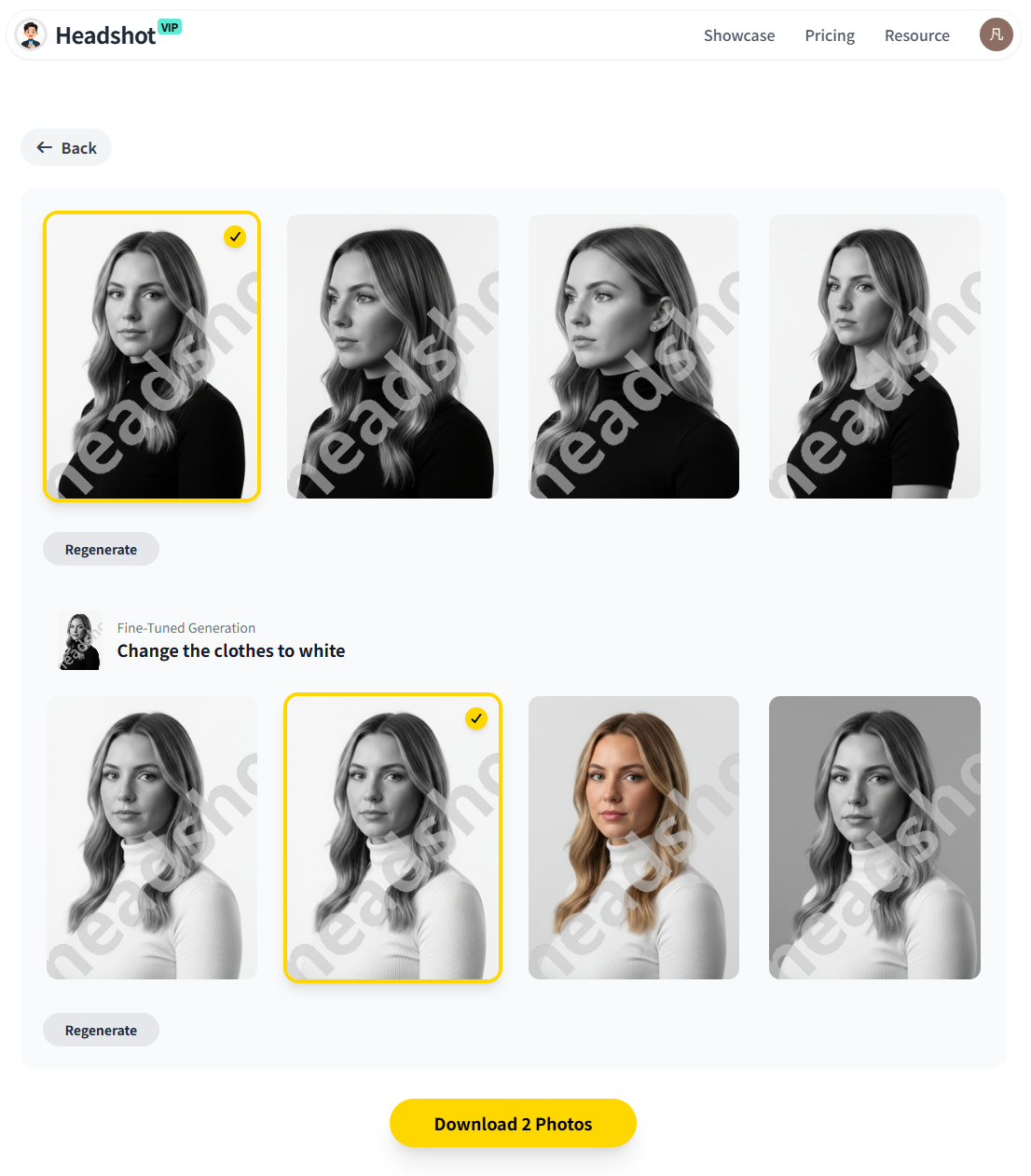 HeadshotVIP AI headshot results for LinkedIn profile
